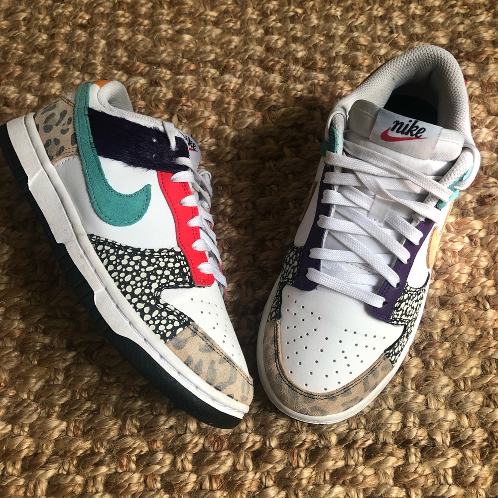 Nike Dunk Low Safari Mix. Size 6
